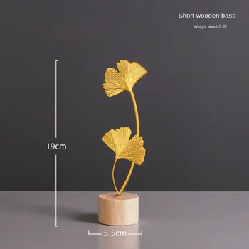 Nordic Jednoduchý Ľahký Luxusné Kovaného Železa Ginkgo Leaf Ozdobu Kreatívne Domáce Stolové Víno Chladiča Mäkké Kovové Dekorácie Z Remesiel