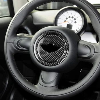 Auto Uhlíkových Vlákien Volant, Kryt Nálepky Odtlačkový Interiérom pre Mini Cooper Clubman R55 R56 Krajana R60