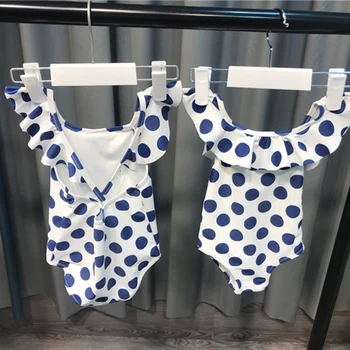 2019 Lete Batoľa, Dieťa, Dieťa Dievčatá Plavky, Plavky Polka Dot Jednodielne Plavky Plážové Oblečenie Bežné Baby Dievčatá Oblečenie