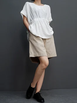 Veľká veľkosť tenké bavlnené obliečky-krátke rukávy t-shirt Európskej bežné bežné bežné bežné bežné bežné tričko bat rukáv voľné súčet