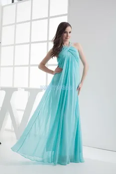 Doprava zadarmo nový dizajn hot predaj sexy vestidos formales kvalitné vlastná veľkosť maxi šaty dlhé modré Šaty Bridesmaid