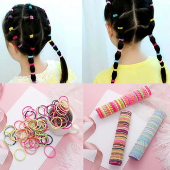 50PCS roztomilý dievča farebné elastické base vlasy kapely žuvačky elastické kapely krúžok gumička deti módne doplnky do vlasov
