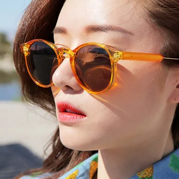 Nové Retro Okrúhle slnečné Okuliare Ženy, Mužov Značky Dizajnér Plastového Rámu Retro Slnečné okuliare UV400 Oculos Feminino Lunette Soleil