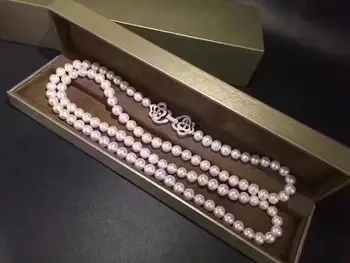 9-10 mm south sea kolo white pearl náhrdelník 24 inch 925s