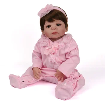 23inch Plný silikónové reborn Kúpať Hračky Baby-znovu sa narodiť dievča Deti modelovanie Narodeniny Vianočný Darček Dievčatá Brinquedos batoľa bábika