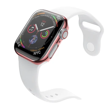 40 mm šírka Priehľadné silikónové puzdro Pre Apple 4 smart hodinky puzdro Pre Apple 4 dial ochrany príslušenstvo Pevný Ochranný film
