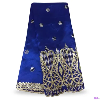 Modrá George Afriky Čipky Textílie S Flitrami Nigéria Vyšívané Hodvábna Tkanina Guipure George Čipky Tkaniny Pre Indiu St f17030702