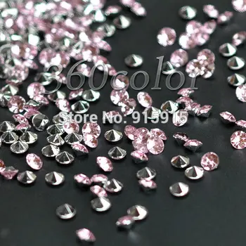 Ružová&Silver 1000 ks/veľa 4.5 mm 1/3Carat Akryl Diamond Konfety Svadobné Party Tabuľka symbolov Scatter, Dekorácie