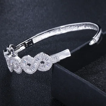SINZRY svadobné šperky cubic zirconia geometrie CZ kúzlo bangles tvorivé oslňujúci módne prívesky pre ženy