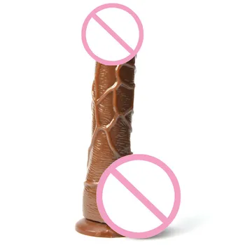 Veľké Vodotesný Flexibilný realistický penis s textúrou hriadeľ život-ako Dildo s prísavkou Sexuálne hračky pre ženy