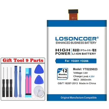 LOSONCOER YT0225023 3950mAh Telefón Batérie Pre Yotaphone 2 YD201 YD206 Batérie Vstavaný Testované Nové SanErqi +Darček nástroje +samolepky