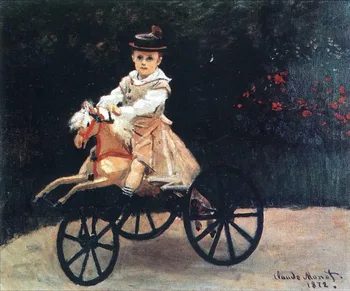 Vysoko kvalitné olejomaľby na Plátne Reprodukcie Jean Monet na Mechanické Kôň (1872) Tým, Claude Monet ručne maľované