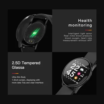 W8 smart hodinky Android kolo obrazovke dospelých športové srdcovej frekvencie, krvného tlaku, monitorovanie zdravia ios smartwatch vodotesný IP67 band