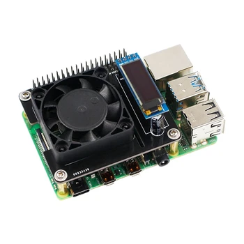 Ligent regulácia Teploty Ventilátor Expansion Board s Oled Lcd pre Raspberry Pi 4 Model B/3B+/3B