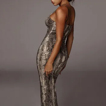 Módy Sexy Žien Podväzkové Dizajn Šaty bez Rukávov tvaru Leopard Tlač Tesný Sukne Polovice Dĺžky Slim Montáž Party Šaty