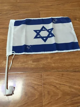 30X45C Izraelské vlajky Izraelské vlajky auto okno vlajka pól auto dekorácie, Doprava Zdarma