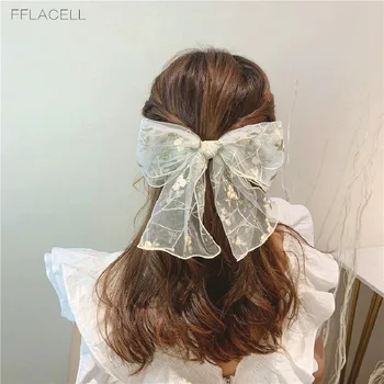 FFLACELL 2020 NOVÉ kórejská Verzia Ručne vyšívané Čipky Kvetinových Lúk Vlasy Lano Jar Klip Cope, Dekorácie