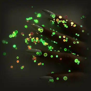 Zmiešané Nechtov Svetelný Kamienkami Krištáľové Sklo Drahokamy Pre UV Gél 3D Nail Fluorescenčné Manikúra Príslušenstvo Nail Art Decor