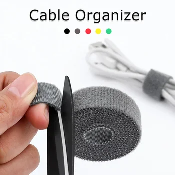 1m Kábel Organizátor USB Kábel Držiak Chránič Kábel Drôt Organizátora pre Výpočet Myši, Slúchadlá Kábel Winder