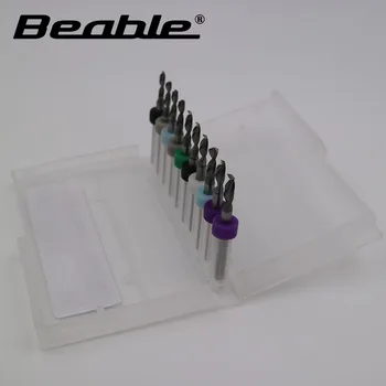 Beable nástroje PCB nástroje na vŕtanie 2.1-3.0 mm 10pcs Malé karbidu vrtákov 3.175 MM stopkou vrták plastové rezné nástroje
