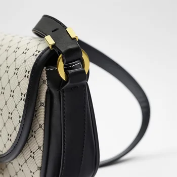 Dámske Plátené Tašky cez Rameno, Geometrické Vzory Vintage Žena Bežné Kabelky Crossbody Tašky