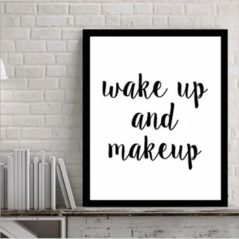 HAOCHU Prebudiť A make-up Plagát Na Obývacia Izba Domova Maľovanie Tlač Plagátu Jednoduché Nordic Stenu Obraz, Maľba na Plátno