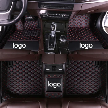 APPDEE kožené Auto podlahové rohože pre Volkswagen Caravelle 2016 2017 2018 Vlastné auto nohy Podložky automobilový koberec kryt