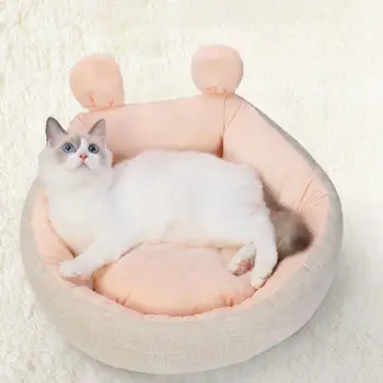 Králik Mačka Hniezdo Malý Pes Teddy Soft Anti-slip Umývateľný Rozkladací Gauč Udržať v Teple V Zime Hlbokého Spánku Cat House Štyri ročné obdobia