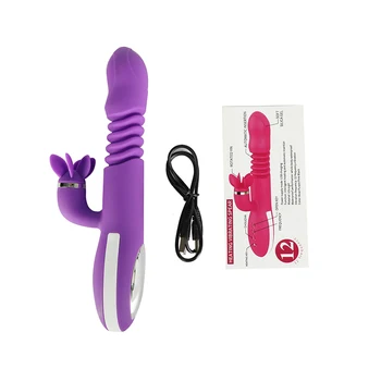 12 Rýchlosť Ohrevu Dildo Vibrátor Zdvíhateľnej G-Spot Vibrátor Roating Stimulátor Klitorisu Pošvy Mačička Masér Sexuálne Hračky pre Ženy