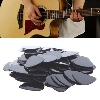 100ks Black Akustické Elektrická gitara vyberá 0.71 mm Plectrums Hudobný Nástroj