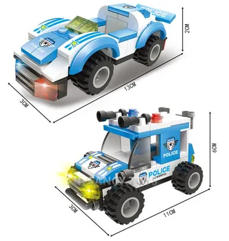 858Pcs Mestskej Polície SWAT Príkaz Vozidiel Truck Car Model Tehly Stavebné Bloky Súpravy Súpravy Vzdelávacie Hračky pre Deti,