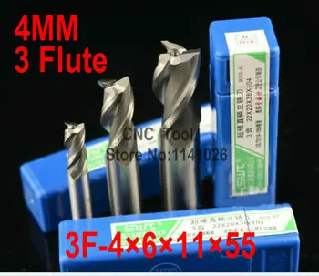 Doprava zadarmo 5 ks/set 4.0 MM 3 Flauta HSS a Hliník Konci Mlyn Frézy CNC Bit Frézovanie Strojových nástroje Rezné nástroje.Sústruh Nástroj