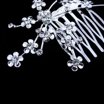 Kvet Vlasy Hrebeňom Crystal Svadobné Party Svadobné Šperky Slivkové Kvety Špirála Svadobné Vlásenky Svadobných Doplnkov