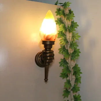 Kreatívne Torchbearer Nástenné Svietidlo Vintage Sklo Priemyselné Dekor Nástenné LED Svietidlá, Retro Železa Kúpeľňa Zrkadlo Svetlá Aplik
