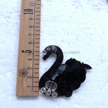 50pieces/veľa Nových módnych patch čiernymi flitrami zmiešané veľké drahokamu patch pre headress deti oblečenie príslušenstvo 5,5 cm*6typ