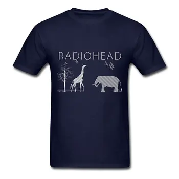 Značka T-Shirt Mužov 2019 Módne Kolo Krku TY Radiohead Slon Andgiraffe T Shirt pre Mužov NavySummer T-Shirt