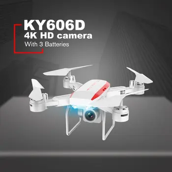 Profesionálne KY606D RC Skladacia Drone Quadcopter dlho lietať čas fpv Vrtuľník S 4K HD, Wifi, Kamera VS ky601s drone