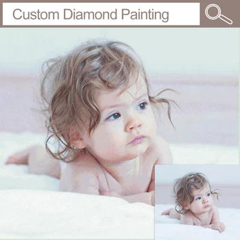 Fezrgea Foto Vlastné Dieťa Svadobné 5D Diamond Maľovanie Obrazu Vlastné Cross Stitch Plné Námestie Diamond Výšivky Domova Vianoce