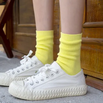 Ponožky Ženy Harajuku Retro roztomilé Ponožky Ženy Pack Lady Bavlna Voľné Ponožky V Tube kórejský Fialová Dizajnér Vianočné Hip Hop