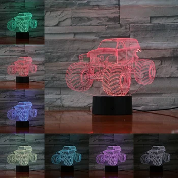 Luminaria Nové ATV Nočné Svetlo 2019 Osvetlenie 3D Lampa Flash Osvetlenie Spálňa Decor Darčeky pre Deti Hračka ночник детс