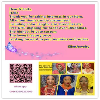 Móda Afriky nigérijský Svadobné svadobné korálky Šperky Set Afrického korálky Šperky Set Afrického perlové náhrdelníky sady W10110