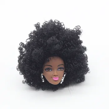 1pcs Bábika Hlava s čiernymi vlasmi Iný štýl pre black dievčatá telo bábiky DIY bábiky, Príslušenstvo deti darčeky new vysoká kvalita