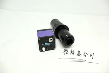 VGA HD priemyselné kamery vysokej rýchlosti 60 rám VGA elektrónový mikroskop 300 krát väčší CCD+ objektív celý súbor