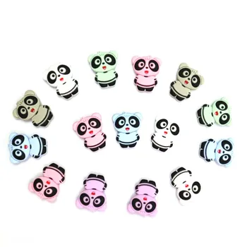Čip Dale 20pcs Mini Silikónových Panda Korálky Roztomilý Zvierat Silikónové Molekulová Voľné Korálky Dieťa Prívesok Teether Príslušenstvo