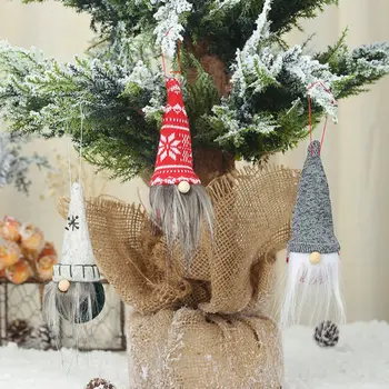 Vianočný Strom Dekorácie Anonymný Starý Muž, Ozdoby, Pletené Klobúk Lopta, Bábika Prívesok na Vianočné Šaty