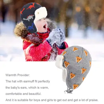 Jesenné A Zimné detské Klobúk Dieťa Bavlna Žakárové chrániče sluchu Vonkajší Teplom Lyžiarske Spp Detské Oblečenie