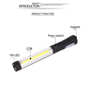 LED, 3 Režimy Svetlé Baterka Pracovné Svetlo KLASU Nabíjateľná Práce Svetlá s Magnetická Základňa 360 Otočiť a Kontrolné Svetlo