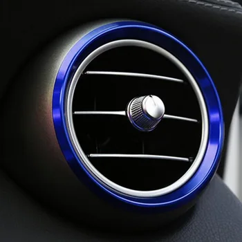 7PC Auto-styling sieťovej Zásuvky Krúžok Dekorácie Klimatizácia Otvory Výbava Nálepky Kryt pre Mercedes Benz C Trieda W205 GLC 180 20