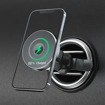 15W Auto Magnetické Bezdrôtovú Nabíjačku 360 Stupňov Rotácie Pre IPhone12 IPhone 12 Mini Pro Max Qi Bezdrôtový Rýchle Nabíjanie