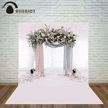 Allenjoy fotografie pozadie krásne svadobné archway, kvety, Romantická pozadí photo studio nový dizajn fotoaparátu fotografica